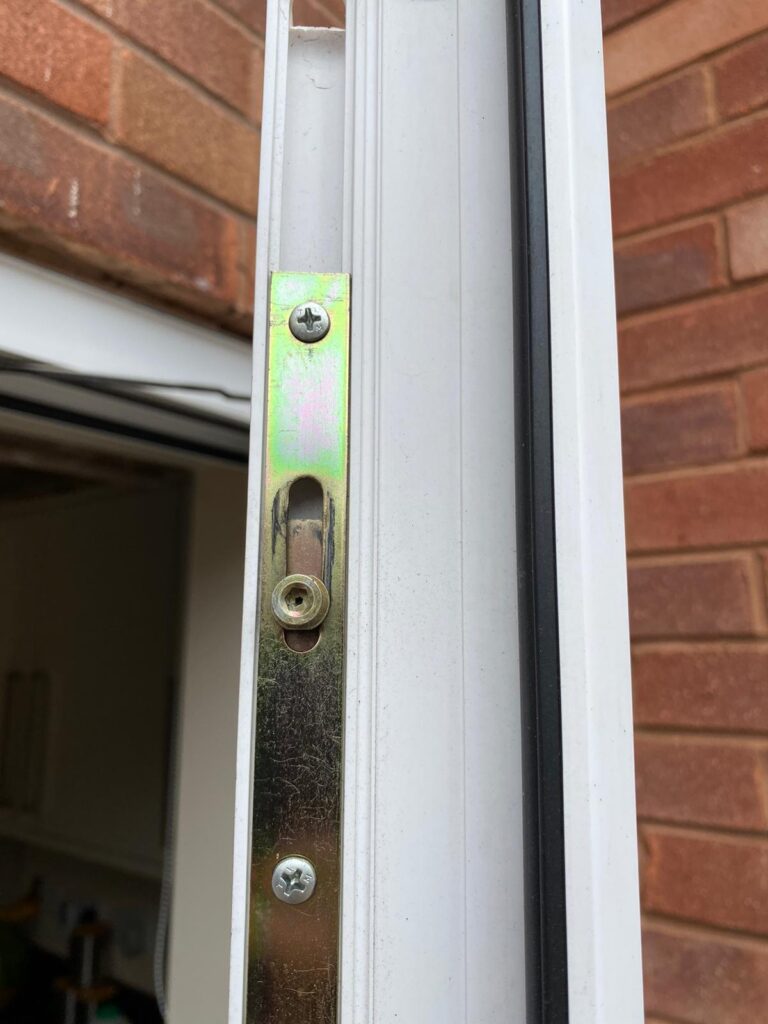 commercial-plumbing Window locking mechanism being repaired
